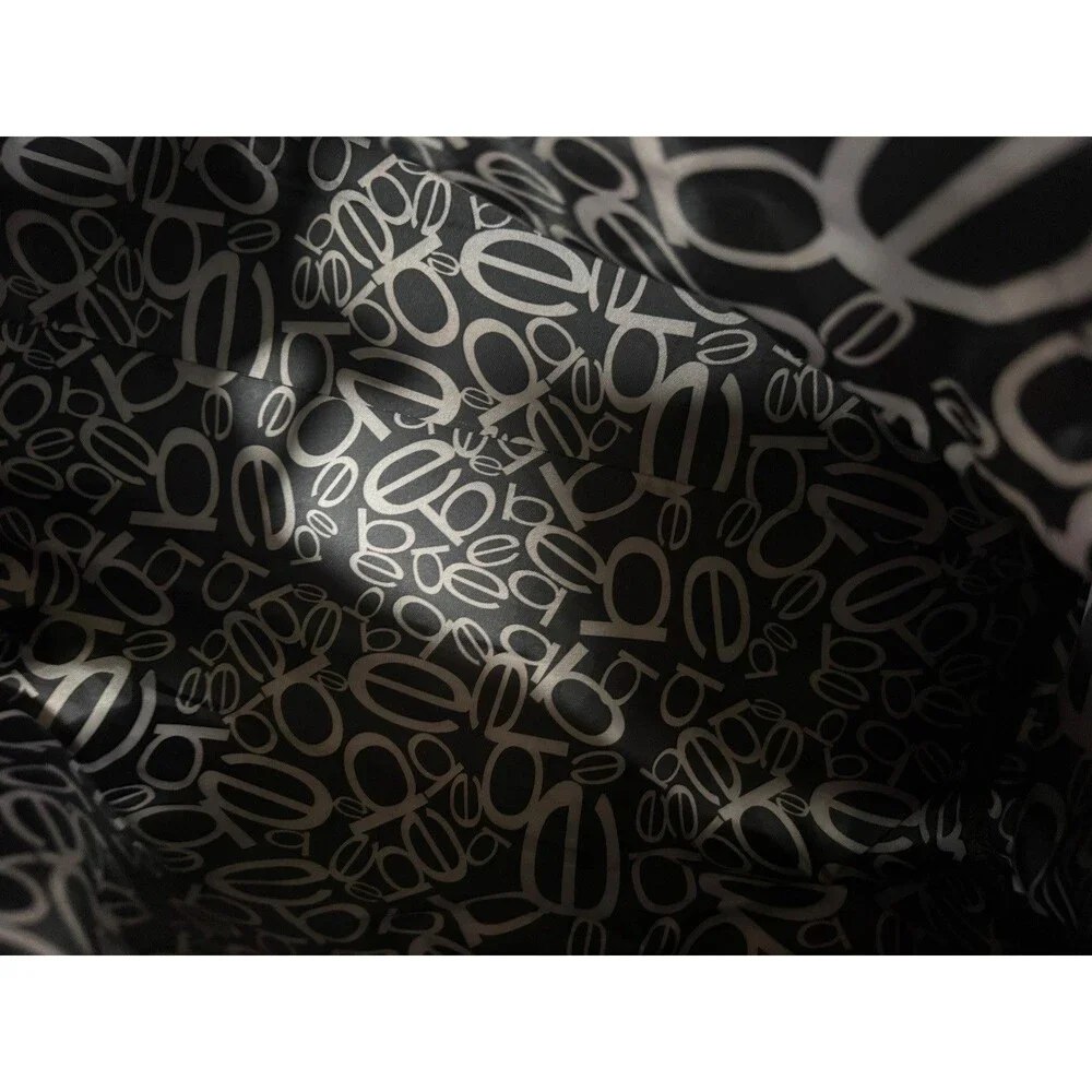 Bebe Floral Duffle Bag 22 x 9 Inch Tropical Print On Black Detachable Strap